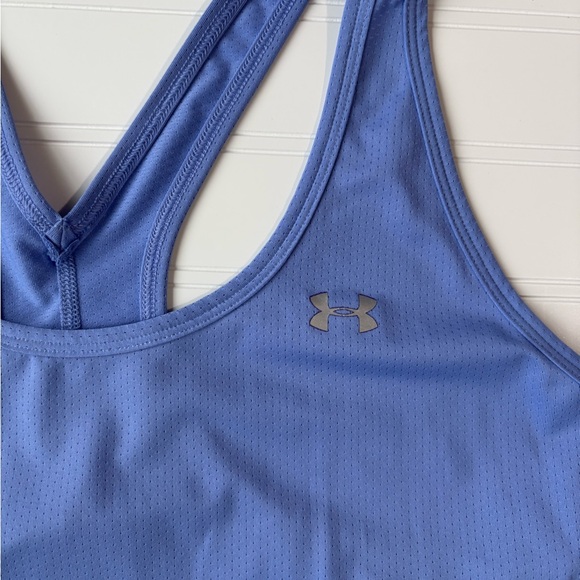 EUC Under Armour Blue Racerback Tank Top Periwinkle - Picture 2 of 5